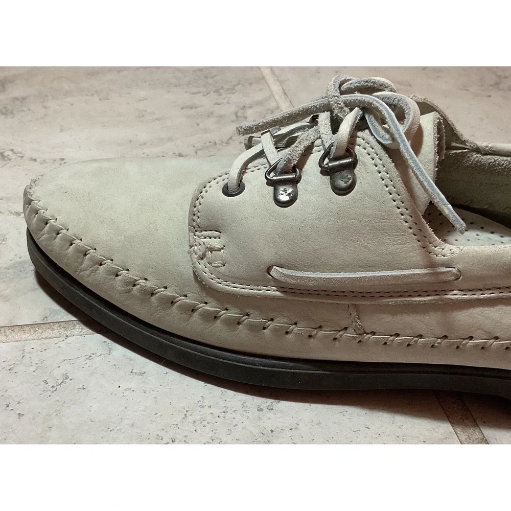 US 13M Vintage Dexter Navigator Men's Leather Boat Tan Shoes/Loafer